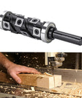 Aolidsive Flush Trimming Router Bit With Reversible Carbide Insert And Precision Bearing For Zero Deviation Cuts On Mdf, Hdf & Plywood Panels Featuring 1/2 Inch Shank, showing detailed carbide inserts and shank.