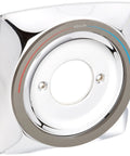 Polished Chrome Escutcheon Kit Replacement Genuine Part For Faucet Trim, angled view of KOHLER escutcheon plate
