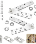 Hidden Door Hinges Set With 360 Degree Pivot For Murphy Bookcase Secret Door Kit Heavy Duty 300 Pound Capacity Rotating Hinge