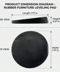 Twenty Pack Rubber Leveling Shims Anti Wobble Furniture Levelers Adjustable Wedge Spacers with dimensions 1.77 in diameter and 0.27 in height.