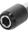 Super Cool Steel Screw Extractor Kit With Hex Shank Perfect For Removing Stripped Bolts And Broken Screws Easy DIY Home Repair Tools That Give You Total Control Over Messy Jobs No More Stuck Threads Here close-up of black steel hex shank