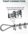 One Quarter Inch M6 Wire Rope Clamp Kit With Twelve Clamps And Ten Thimbles 304 Stainless Steel tight connection