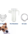 Pet Nebulizer Cup And Inhaler Mask For Cats And Dogs Low Noise Nebulizer Kit with silicone mask and 2m oxygen tube