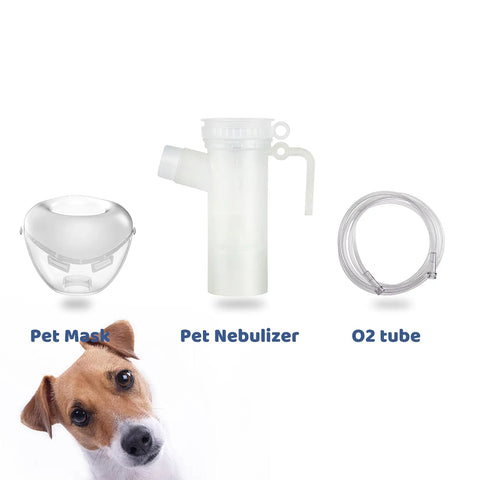 Pet Nebulizer Cup And Inhaler Mask For Cats And Dogs Low Noise Nebulizer Kit with silicone mask and 2m oxygen tube
