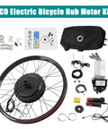 27.5 Inch Electric Bike Motor Conversion Kit with Beefy 72V 2000W Rear Wheel Brushless Motor, LCD, 9 Speed Flywheel
