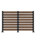 49 Inch High By 78 Inch Wide Outdoor Privacy Screen Fence Made From Real Wood No Dig Privacy Fence Panel With Aluminum Post For Hard Ground And Soil Two Ways To Use Brown Finish Two Panels