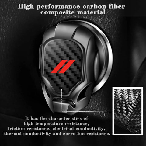 Carbon Fiber Aluminum Start Stop Button Cover For Dodge Challenger Charger Durango And GM Cars Dope Anti Scratch Black
