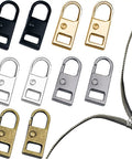Zipper Pull Replacement Kit Set For Luggage, Clothes, Jackets, Backpacks And Boots 10 Detachable Metal Pull Tabs in 5 colors.