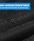 Close-up of water-resistant Oxford fabric for Built Tough Heavy Duty Waterproof Square Table Cover 38 by 38 Inches for Outdoor Patio Tables.