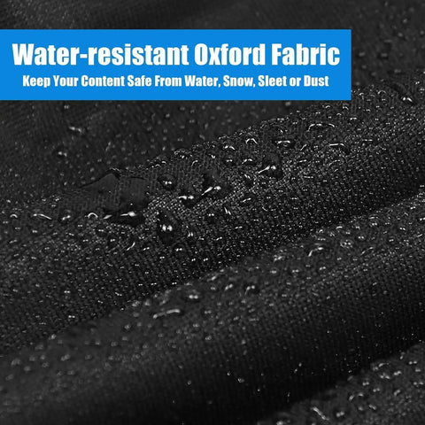Close-up of water-resistant Oxford fabric for Built Tough Heavy Duty Waterproof Square Table Cover 38 by 38 Inches for Outdoor Patio Tables.
