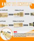 60 Piece One Quarter Inch NPT Air Tool Fittings Kit With Quick Connect Couplers And Plugs installation guide image