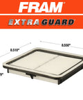 Extra Guard CA9997 Engine Air Filter For Subarus with dimensions, suitable for 2013-2021 Outback, Legacy, XV Crosstrek, WRX STI, Tribeca.