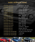 Image showing compatibility list of models for 2 Pack 7 Inch LED Headlights For Jeep Wrangler Chevy And Miata DOT Approved Hi Lo Beam