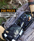 Open 250 Piece Survival First Aid Kit IFAK EMT MOLLE Pouch All In One Emergency Medical Gear for outdoor use