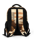 Antique Eagle Arrow Branch Printed Unisex Backpack Large Capacity Durable Polyester Daypack for School Travel Back View