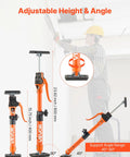 VEVOR cabinet jack support poles, 2-pack, orange steel telescoping rods, front view, height 15.75-23.6 in