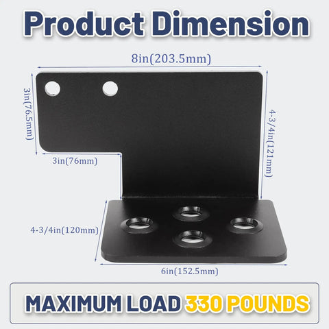 Dimensions of Left Side Tractor Step For Massey Ferguson GC 17xx, powder coated steel, 330 lb capacity shown.