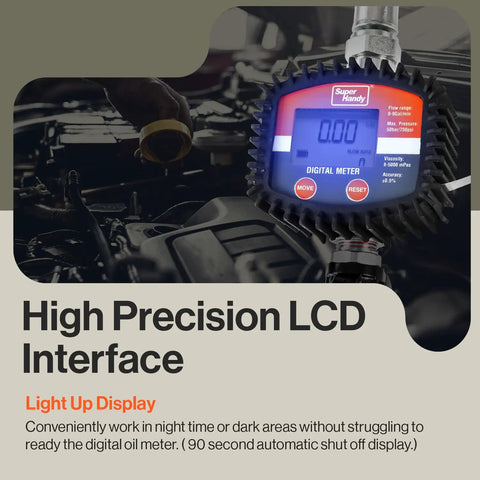 Digital Oil Control Valve Flow Meter Dispenser Nozzle with LCD Display for Heavy Duty Pneumatic System in use