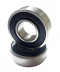 Rock Solid 10 Pack 99502H Mower Spindle Bearings For Kart Wheels Mini Bike Front Axle Murray Cart And Snowblower Drive Bushings 5 8 X 1 3 8 X.433 Smooth Rolling part close-up with black rubber seal and shiny steel surface.