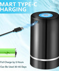 5 Gallon USB Rechargeable Portable Water Pump For Water Jugs With Auto Stop And Silicone Caps Ideal For Home Office Camping And Travel Black