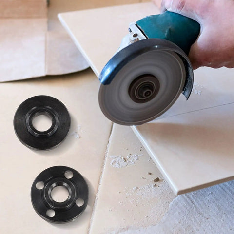 Pair Of Heavy Duty Angle Grinder Adapter Plates Featuring M10 Flange Nuts For 125 Mm And 100 Mm Power Tools Smoothly Mounts 16 Mm And 20 Mm Inner Bore Cutting Discs Dead Nuts On The 22.2 Mm Shaft Shop Staple
