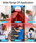 Wireless Motion Sensor Door Chime With 4 LED Indicators And Vibration No Drill Easy Install Doorbell Alarm For Home Office Store School 17 Ringtones And Syncable Alerts Indoor Use. Wide range application for home, shop, visitor, mailbox