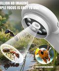USB Rechargeable Handheld Microscope With 500x Magnification, Portable White Microscope for Ages 6 to 12, showing magnified ant detail