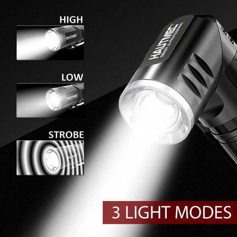 Rechargeable LED Flashlights 500 Lumens Magnetic Waterproof Mini Handheld Lights 3 Modes High Low Strobe Tiny Yet Mighty For Camping Outdoor Hiking 4 Pack
