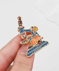 Colorful Enamel Microscope Brooch Pin For Scientists And Lab Enthusiasts On Lab Coats And Bags Stay Curious Inspirational Jewelry Gift