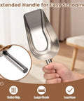 Pet Food Scoop For Cats And Dogs, 1 Cup Capacity, Food Grade 304 Stainless Steel, Rust Proof And Dent Resistant, Precision Scale Measurements For Easy Exact Dosing, No Plastic Microplastics, Durable Kitchen Must Have, extended handle