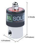 One Quarter Inch Stainless Steel Electric Solenoid Valve 110VAC Normally Closed With Viton Seals Built Tough For Water Gasoline Diesel