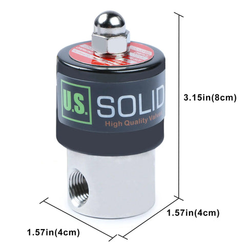 One Quarter Inch Stainless Steel Electric Solenoid Valve 110VAC Normally Closed With Viton Seals Built Tough For Water Gasoline Diesel