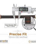 12mm Copper-Coated Exhaust Tube for Air Compressors with precise 12mm OD measurement showcasing accuracy