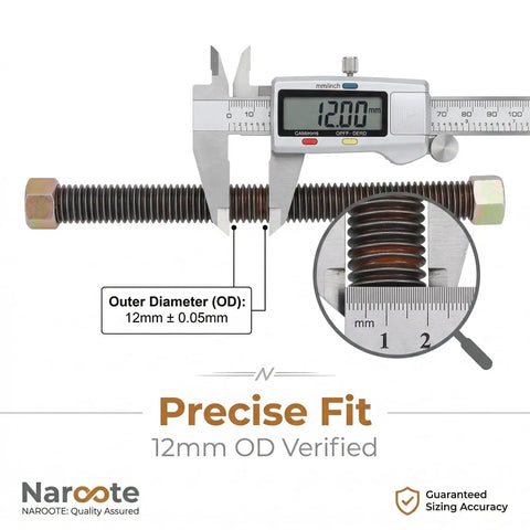 12mm Copper-Coated Exhaust Tube for Air Compressors with precise 12mm OD measurement showcasing accuracy