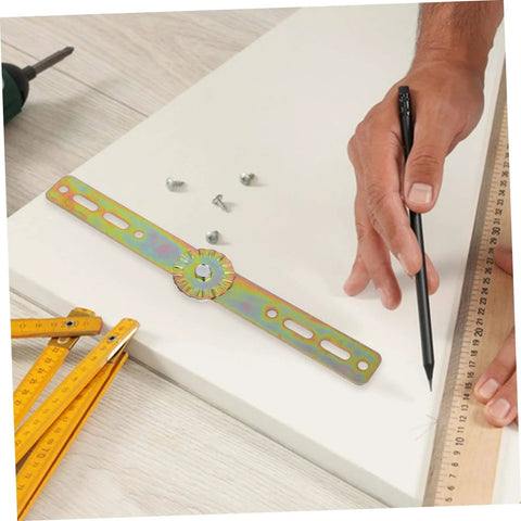 Installation setup with Beefy Heavy Duty Adjustable Angle Hinge for sofa bed and cupboard doors on white board surface.
