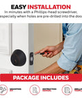 Installing Double Cylinder Deadbolt Lock With Reversible Design For Left Or Right Handed Doors Anti Bump Security