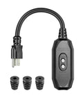 Heavy Duty Outdoor Extension Cord With Three Outlets Two Foot Long 12 Gauge Contractor Grade Power Cable UL Listed Tri Tap Splitter