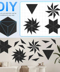 12 Pack Hexagon Acoustic Foam Panels Wall Mounted Self Adhesive Sound Proof Noise Reducing Studio Decor Heavy Duty Black on wall.