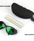 180-750Nm Laser Safety Goggles For Engraving And Cutting Pro Grade Protective Eyewear With Green Tint and case