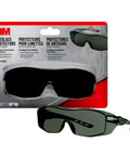 Clip On Safety Glasses With Gray Lenses Uv Blocker Anti Scratch Prescription Guard Lightweight Ansi Z87 Rated Eye Cover displayed in packaging.