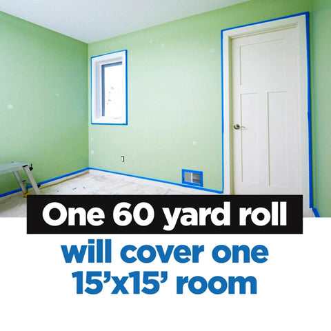 Room with Blue Multi Surface Painter's Tape 1.88 Inch By 60 Yards, 8 Rolls For Indoor Outdoor Projects on trim and edges