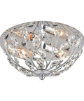 12 Inch Crystal Ceiling Light Two Light Modern Chrome Flush Mount Fixture For Dining Room And Living Room Silver K9 Crystal Sparkle Elegant Glam Lighting For A Bright Modern Home