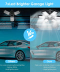 Comparison of car lighting with 2 Pack Deformable Garage Light With 6 Adjustable Panels 200W 20000LM 6500K Daylight LED