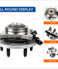 Front Wheel Hub Bearing Assembly For 4WD Ford F150 2004 2008 And Lincoln Mark LT 2006 2008 6 Lug With ABS Easy Install Replacement High Quality Aftermarket Part For Durable Performance And Easy Fit Plug And Play all sides display
