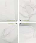 Pack Of 5 3XL Disposable Protective Coveralls With Hood And Elastic Cuffs For Spray Painting And Cleaning Work Breathable And Durable 65GSM Lightweight PPE Suit showing close-up of elastic cuffs and attached hood.