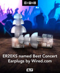 High Fidelity Ear Plugs For Concerts And Musicians With Universal Fit displayed at a concert with silhouettes in the background.