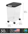 Air Tight Pet Food Storage Bin With Wheels Makes Kibble Management A No Brainer Holds 22 To 26 Lbs Of Dry Kibble 33 Quart Container