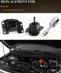 3 Pcs Premium Engine Motor Mount And Transmission Mount Set For 2016 2017 2018 2019 Ford Explorer 2 3 Liter L4 Inline Four Crossover