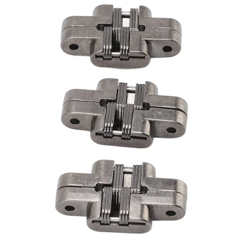 Mini Invisible Door Hinge Set 3 Pack For Cabinets Jewelry Boxes And Wooden Doors 43mm Zinc Alloy Cross Hinge 180 Degree Opening