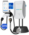 Heavy Duty Level 2 EV Charger With Smart App Control Adjustable 40 Amp 240 Volt 10KW IP65 Waterproof Indoor Outdoor 18 Ft Cable with J1772 connector